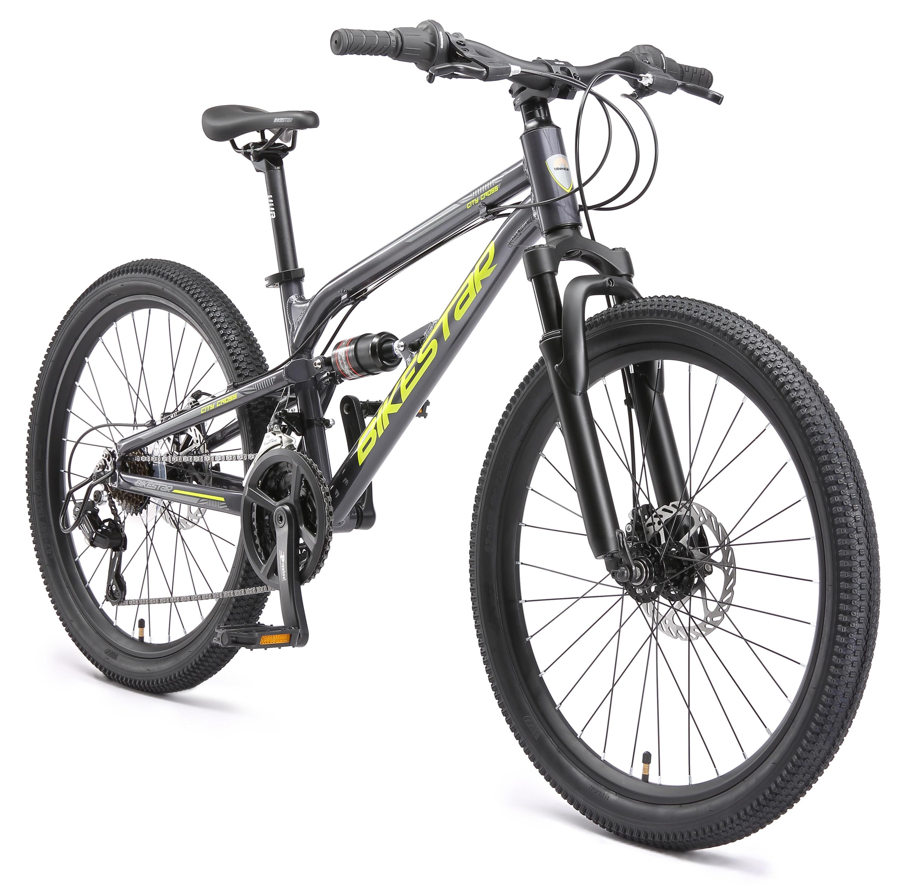 Bikestar MTB Fully alu 21speed 24inch zwart/groen 2/7