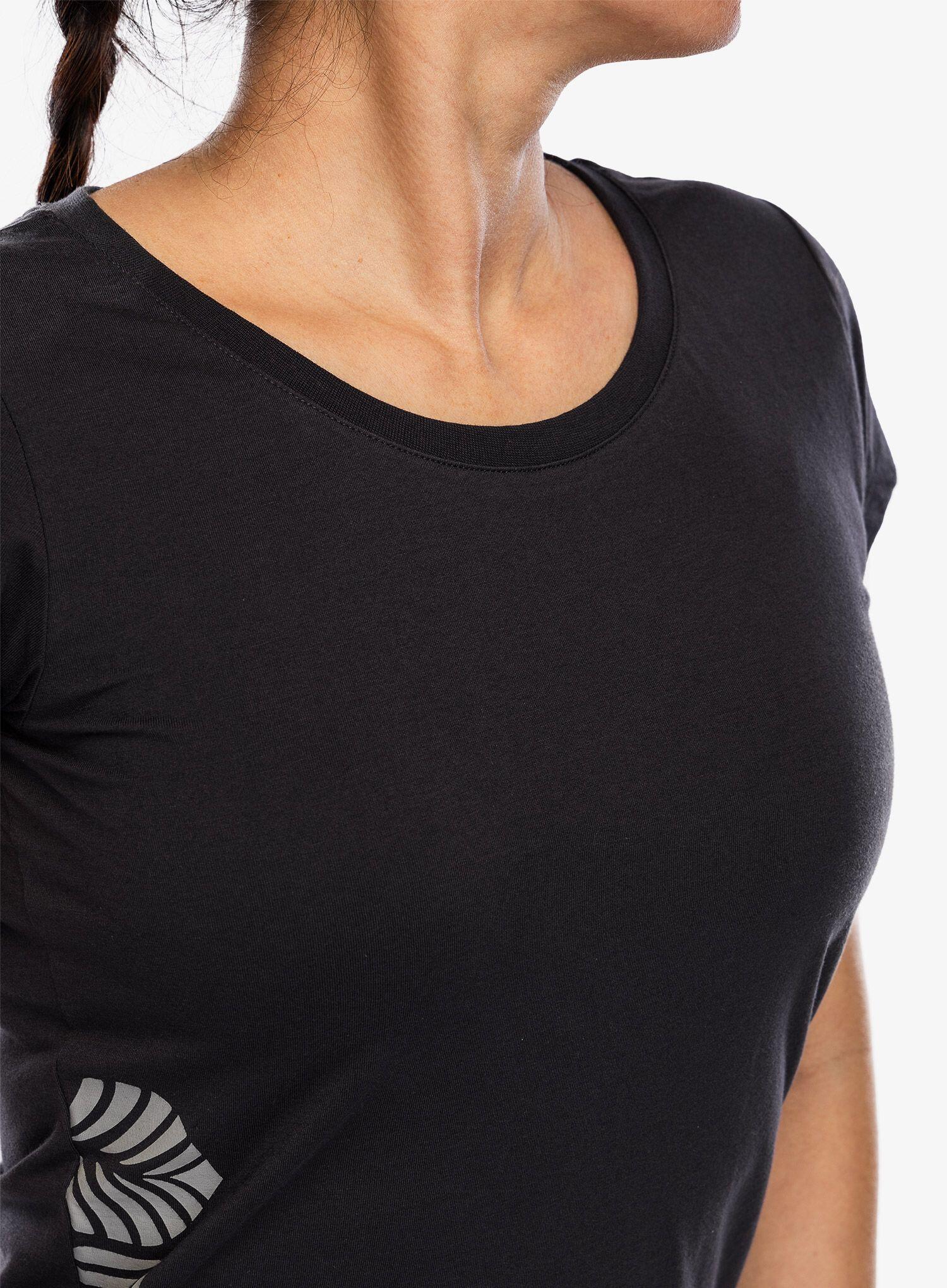T-shirt femme OCUN Classic T 100% coton anthracite coupe regular 2 way stretch 5/5