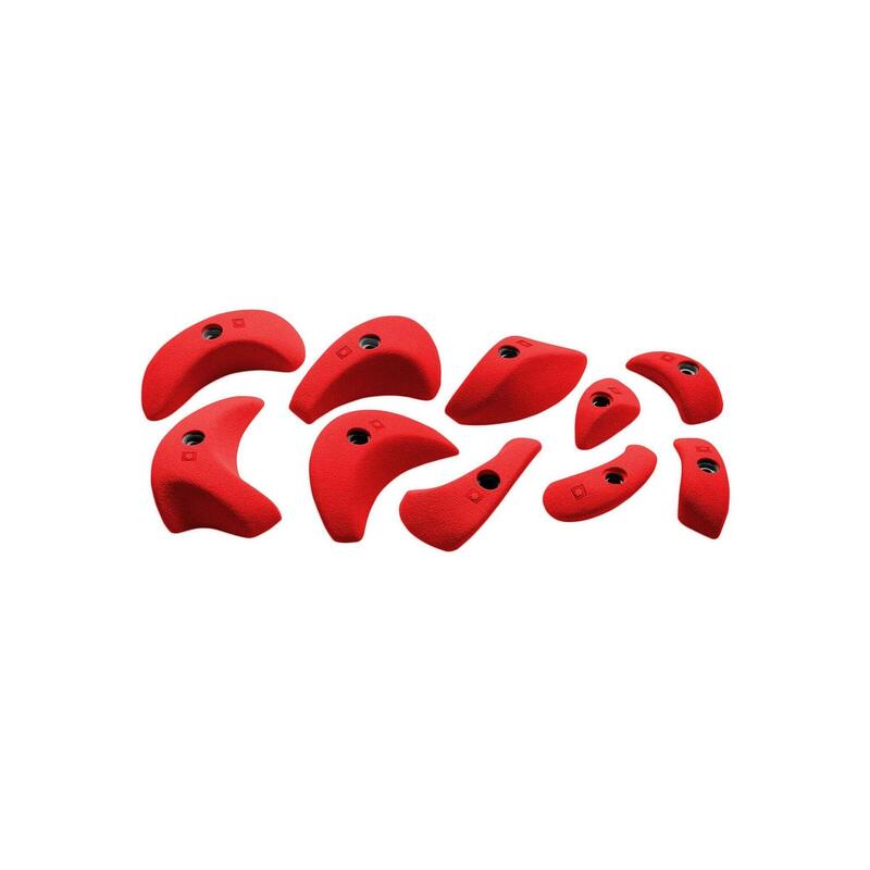 Chwyty wspinaczkowe Ocun Holds Set 1 Pinches - red