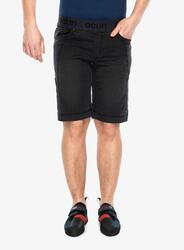 Short d'escalade Ocún Mánia Organic Jeans 3/4 noir denim ultraléger stretch
