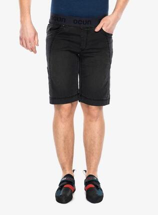 Shorts escalade Ocún MÁNIA JEANS ORGANIC noir ultraléger ceinture élastique