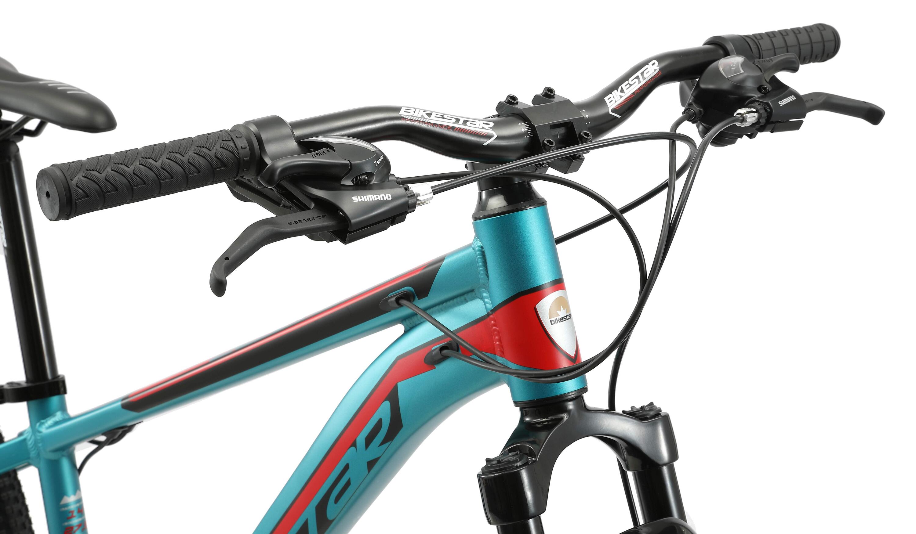 Bikestar Hardtail MTB Alu Sport S 27.5 Inch 21 Speed Turquoise 6/6