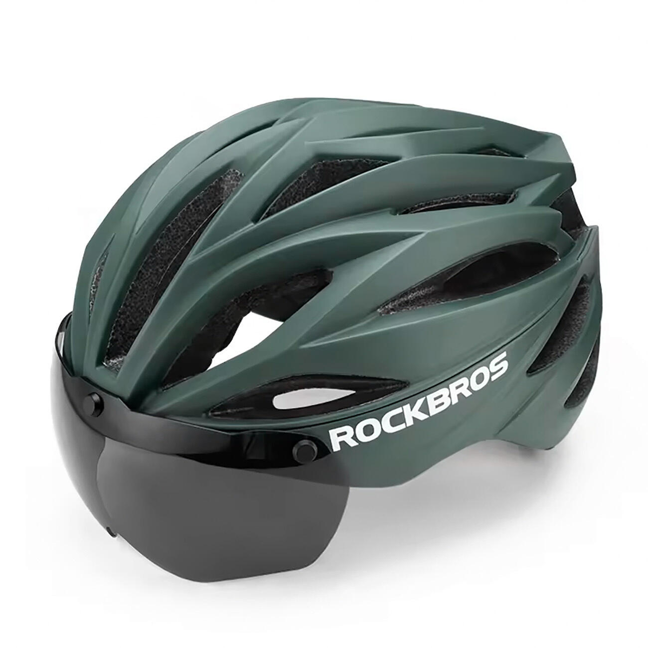ROCKBROS Rockbros fietshelm met vizier, afneembare bril met UV-bescherming