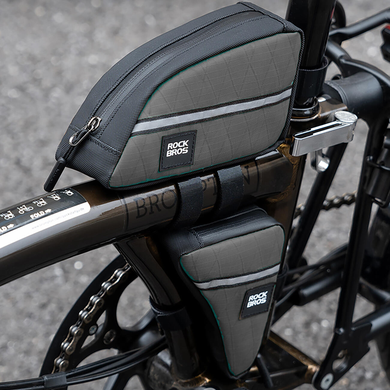 Driehoekige Rockbros fietstas voor het frame 0,8l 3/3
