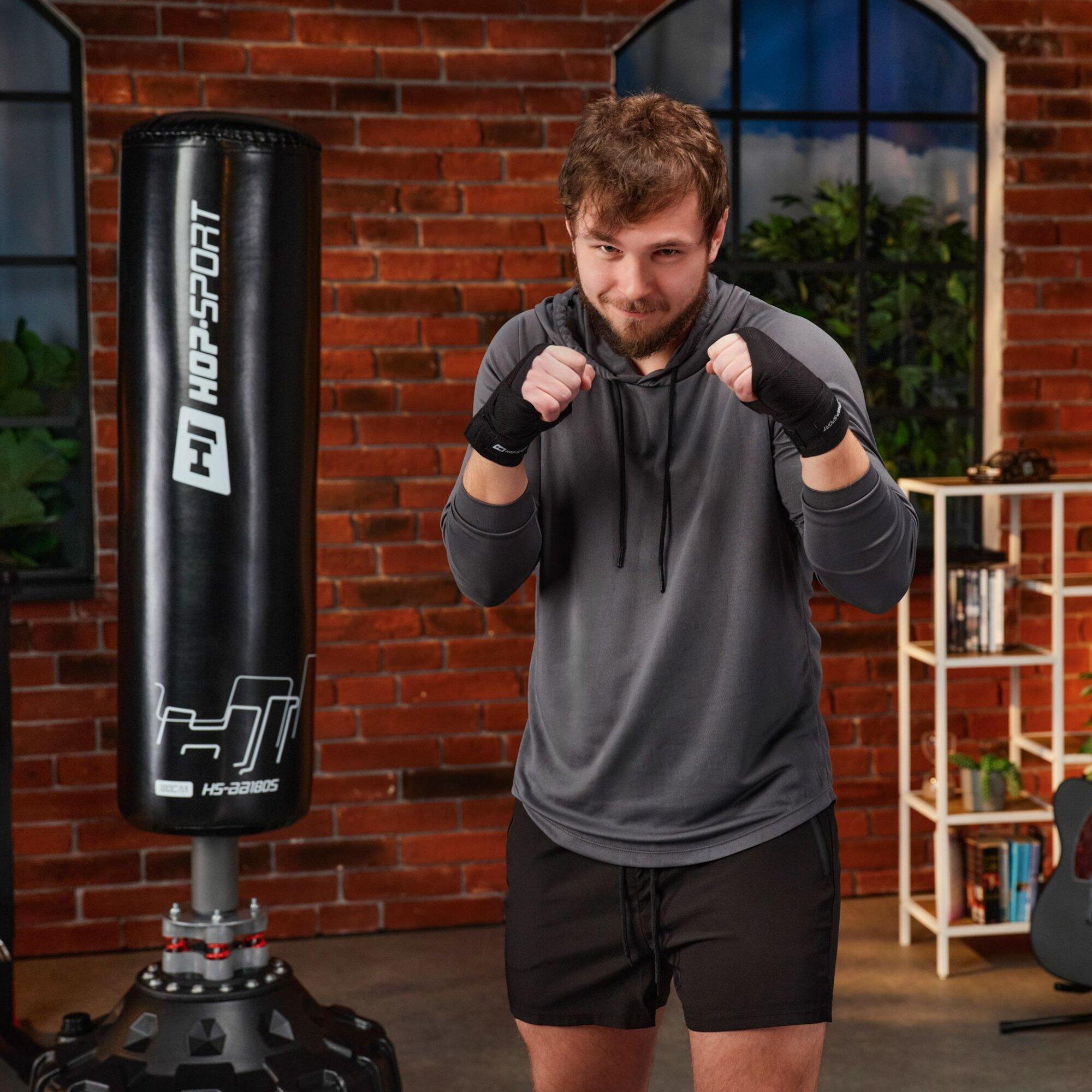 Bandages de boxe 4m Hop-Sport noirs 6/7