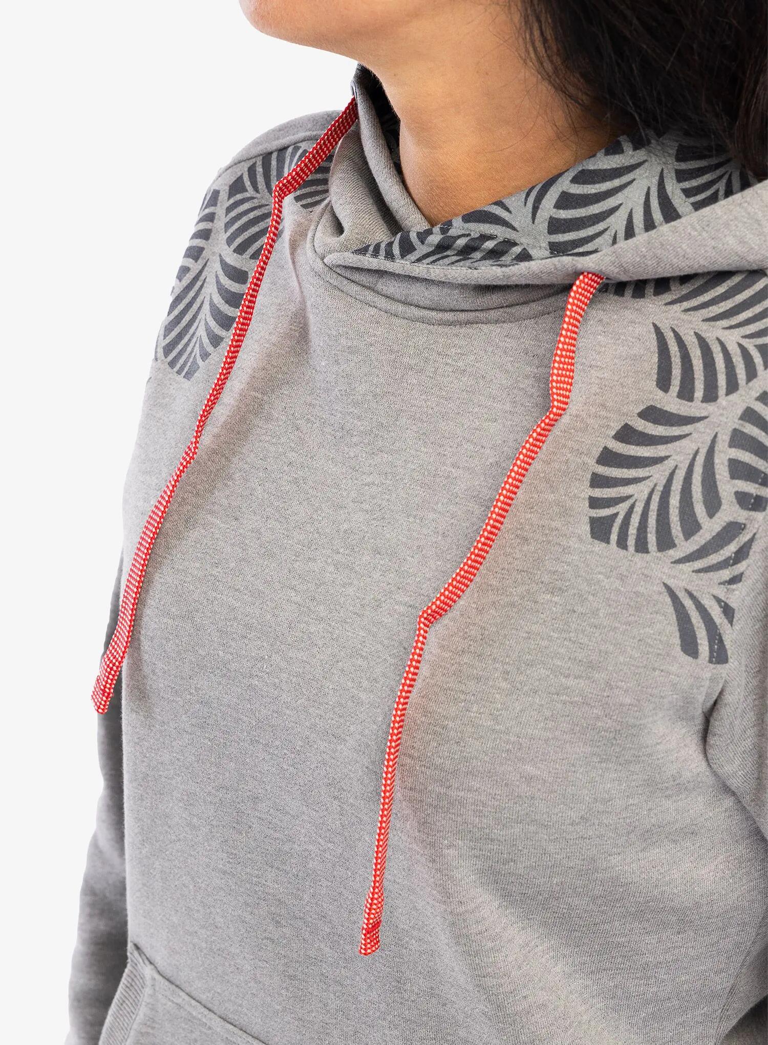 Hoodie femme OCUN gris paloma 80% coton capuche ergonomique poche kangourou 6/7