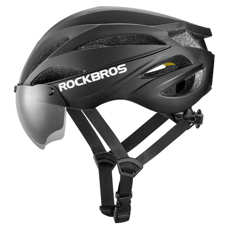 Rockbros fietshelm met vizier, afneembare bril met UV-bescherming 2/7