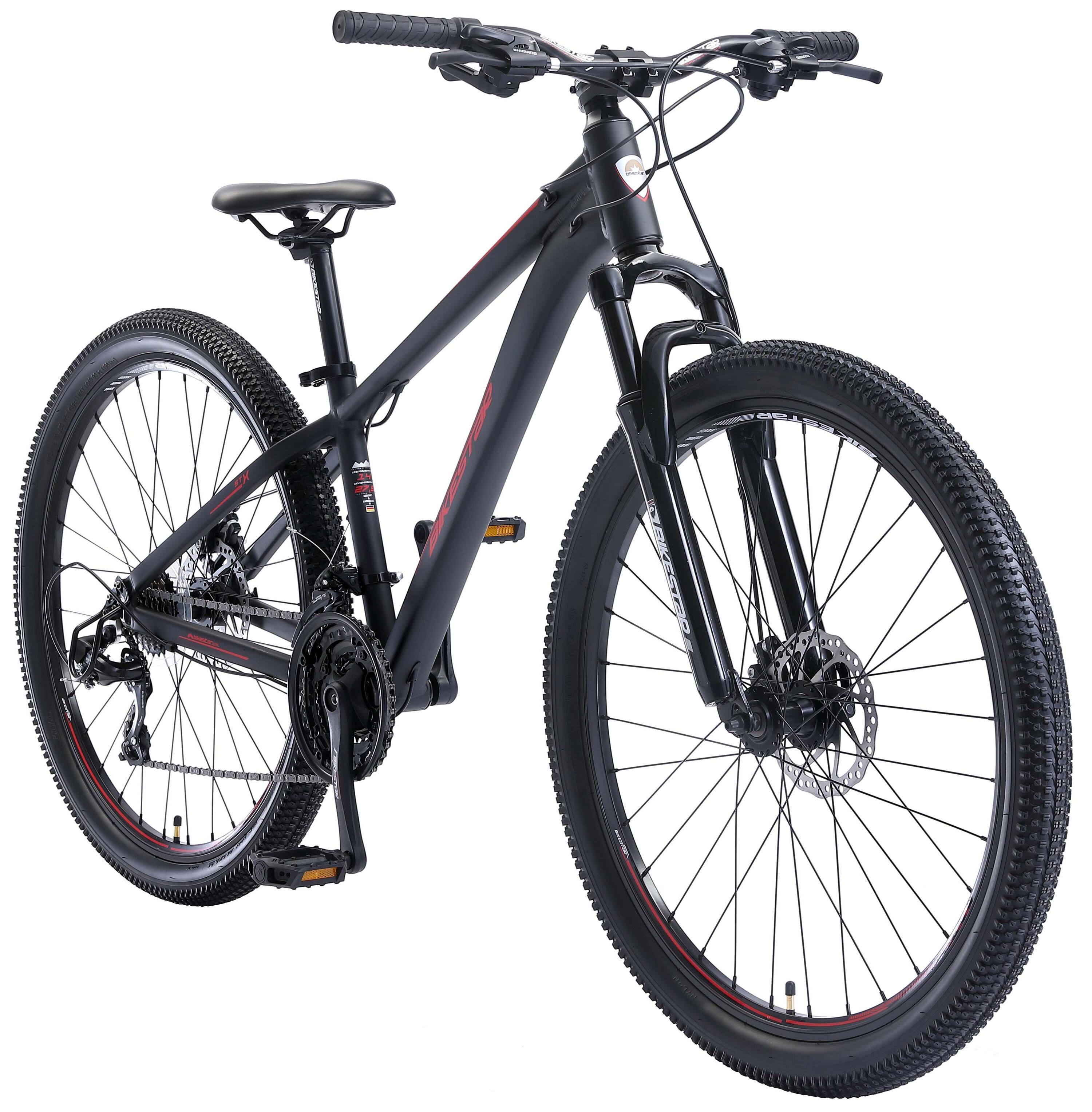 Bikestar Hardtail MTB Alu Sport S 27.5 inch 21 speed Zwart/rood 2/5