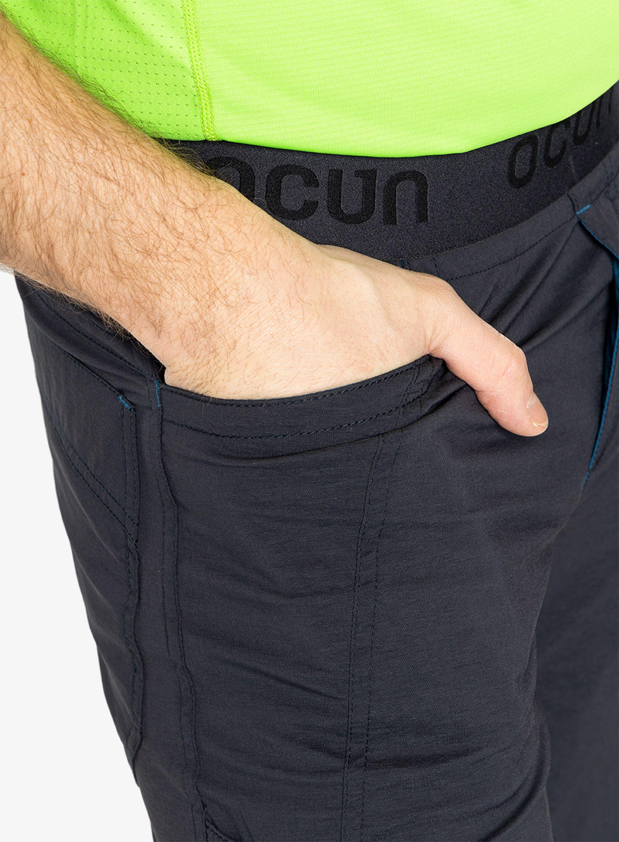 Short d’escalade Ocún Mania ECO Homme Anthracite/Bleu Marine, 55% nylon recyclé 4/7