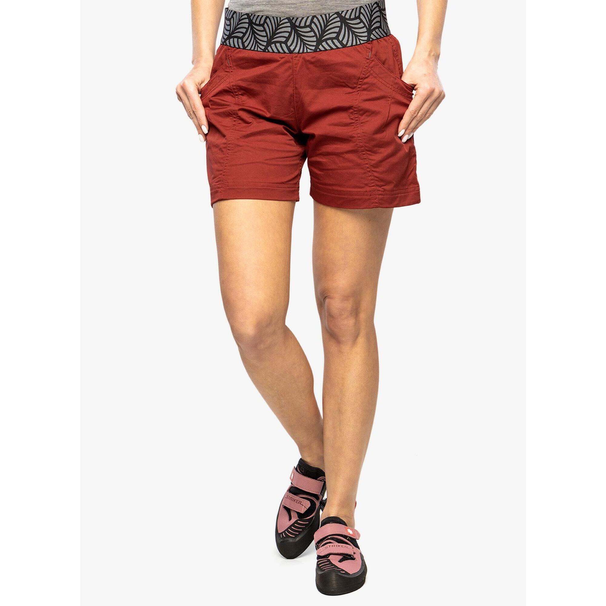 Ocun - Ocún Pantera Organic Pantalon Slim Coton Bio M Avec Ceinture Élastique - Short - Rouge - Decathlon