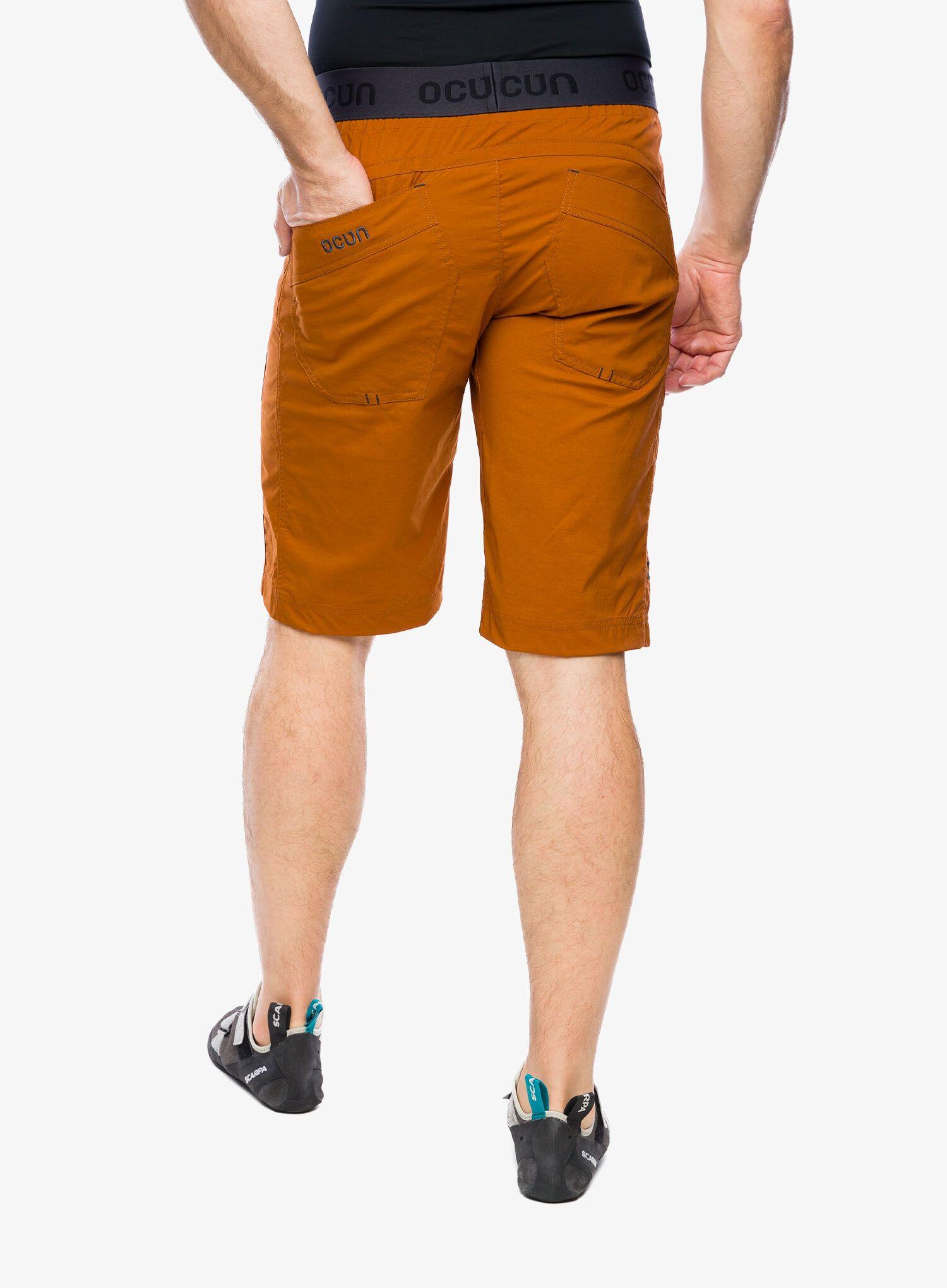 Short escalade Ocún MánIA ECO homme caramel 210 g 55% recyclé coupe ergon. 4/7