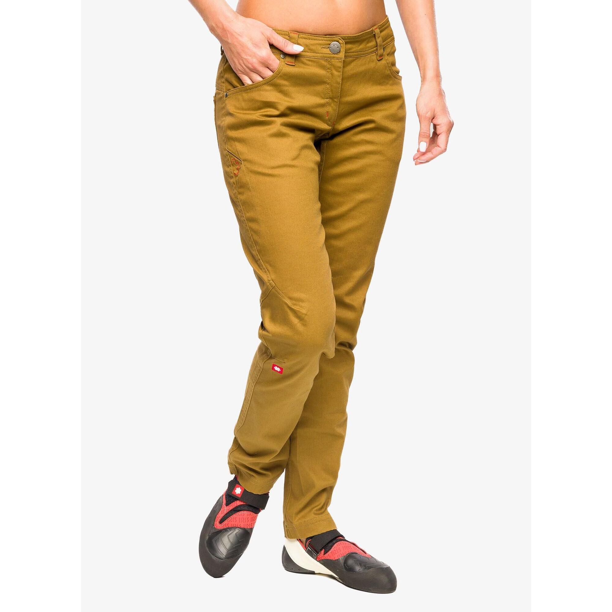 Ocun - Pantalon Escalade Femme Ocún Kaira Slim Fit Marron Stretch 69% Coton 23% Lyocell - Pantalons - Marron - Decathlon