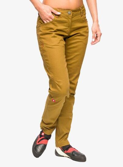 Kletterhose Damen Ocún Kaira Slim Fit braun Stretch 69% Baumwolle 23% Lyocell