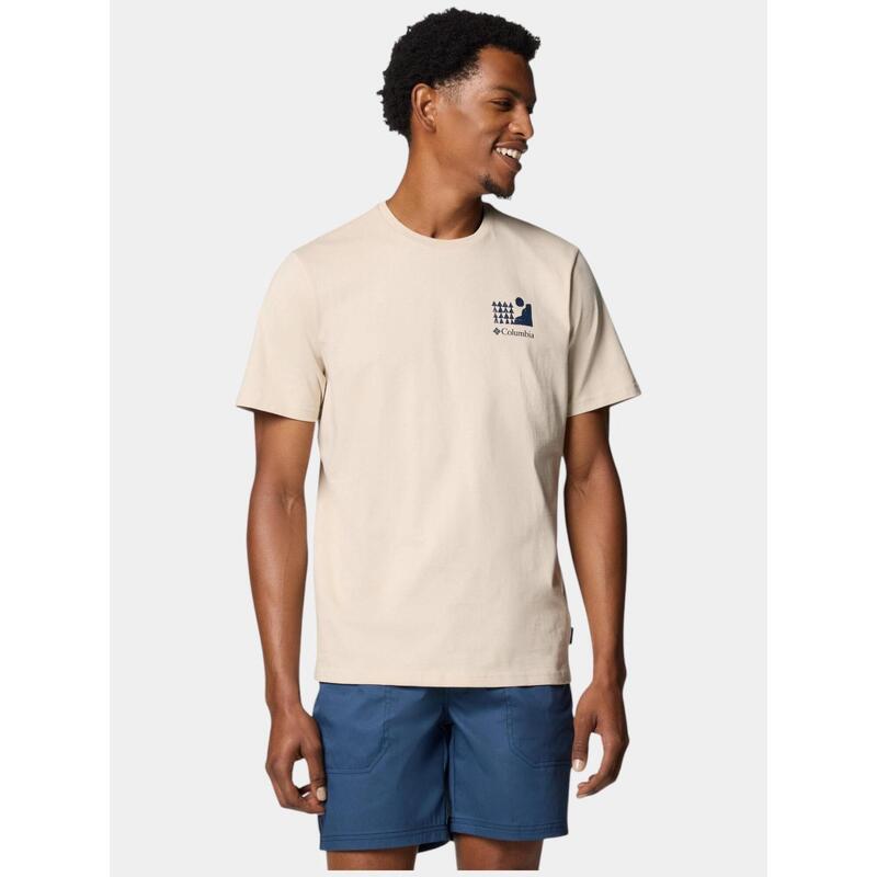 Tricou cu maneci scurte Explorers Canyon Back SS Tee - nisip barbati