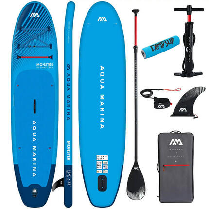 Aqua Marina Monster 12" blaues SUP-Board + Paddelboje