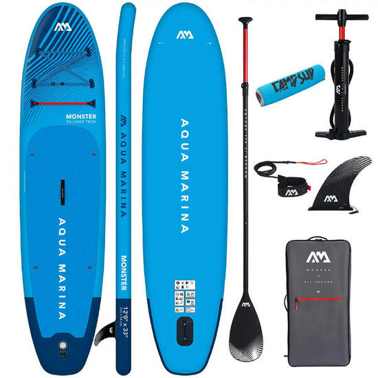 Aqua Marina Monster 12" blaues SUP-Board + Paddelboje