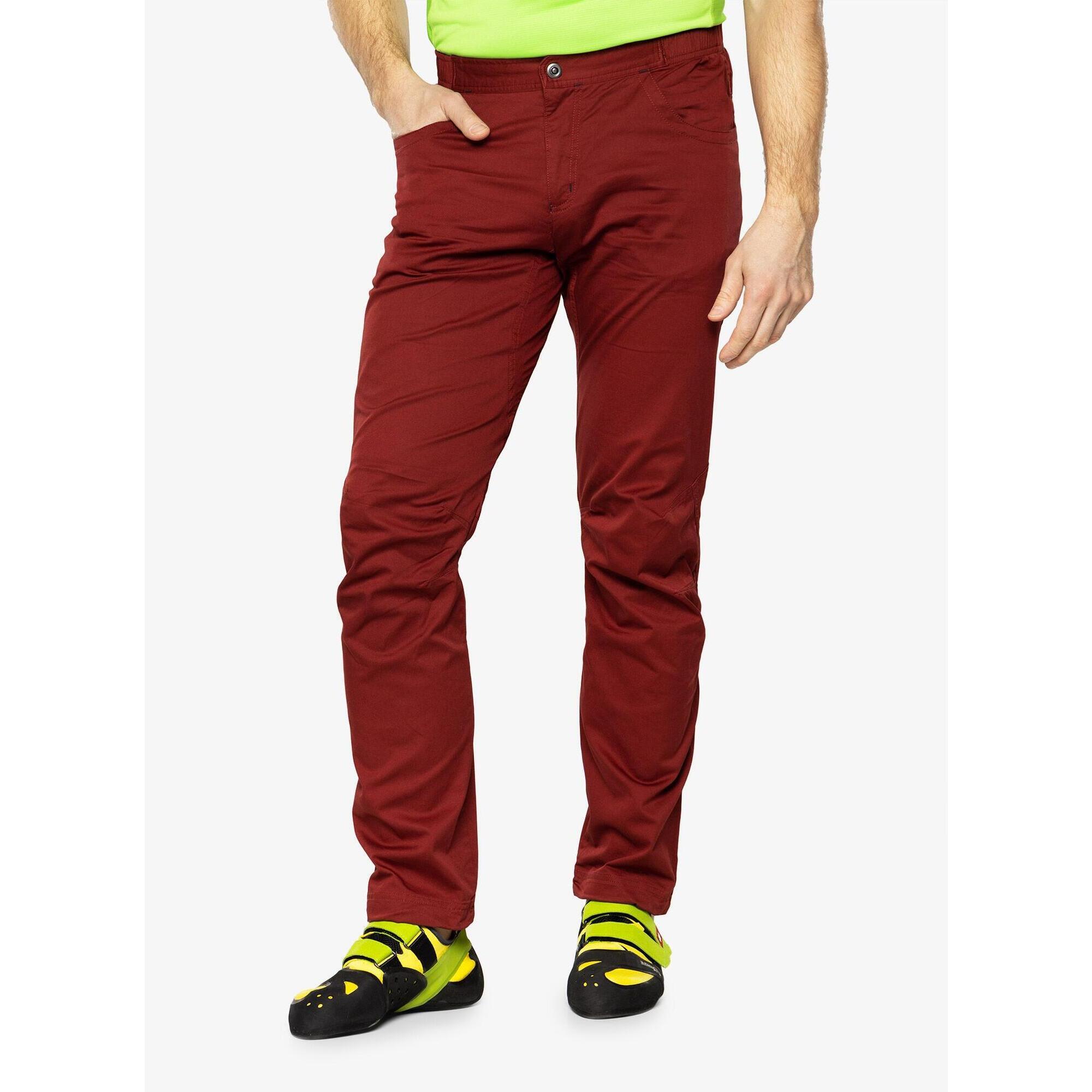 Ocun - Pantalon D'Escalade Ocún Drago Homme En Coton Bio Extensible Taille Élastique - Pantalons - Rouge - Decathlon