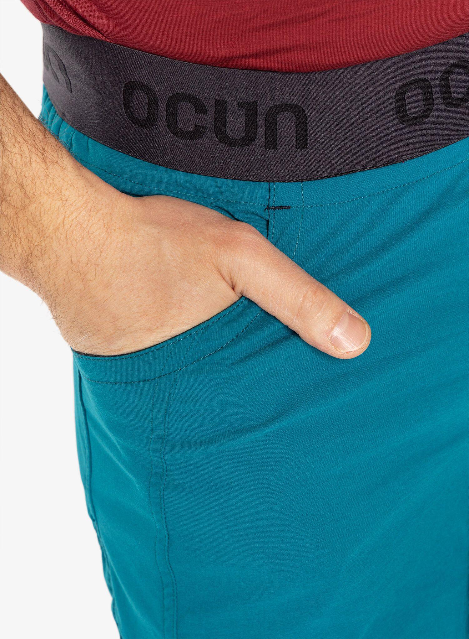 Ocún MÁNIA ECO Kletterhose Turquoise leicht Außen 55% recyceltes Polyamid 4/7