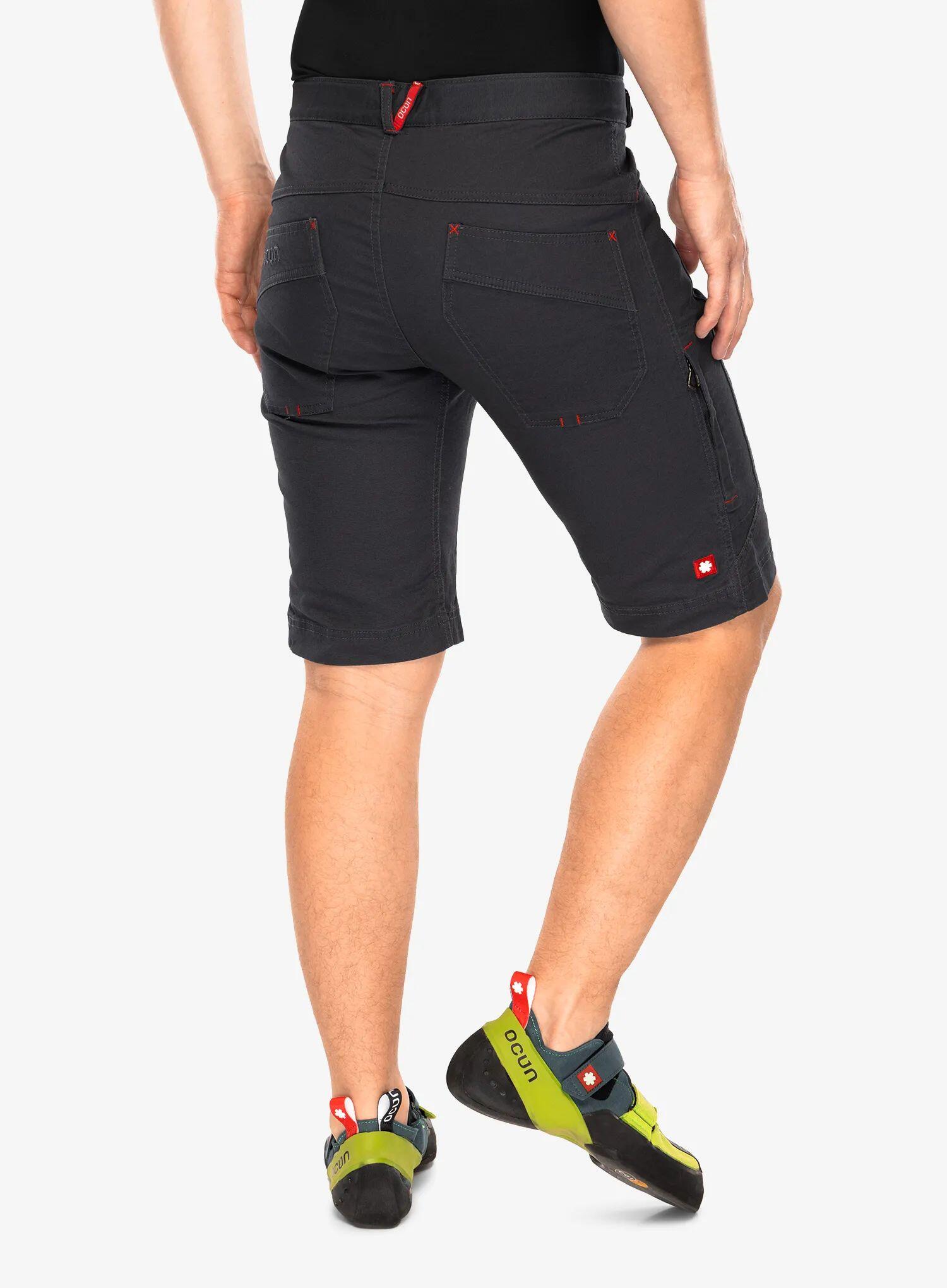 Ocún Honk Homme short technique anthracite 3D élargi 95% coton stretch 7/7