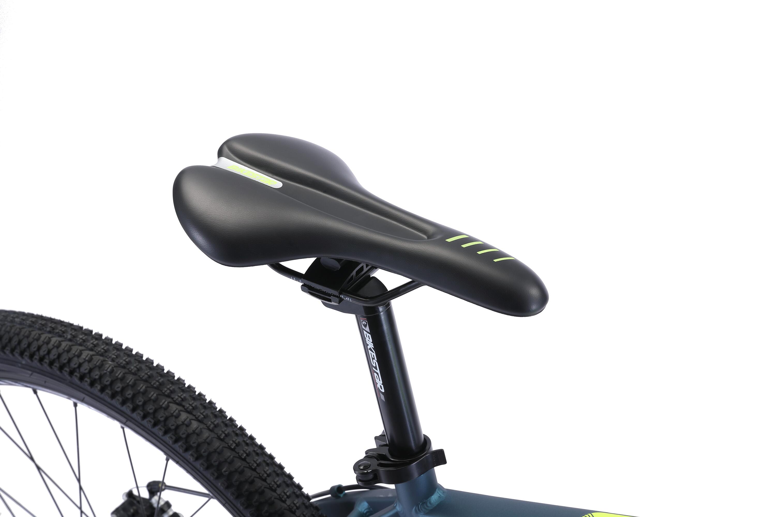 Bikestar Hardtail MTB Alu Sport L 27.5 inch 21 speed Blauw/geel 5/6