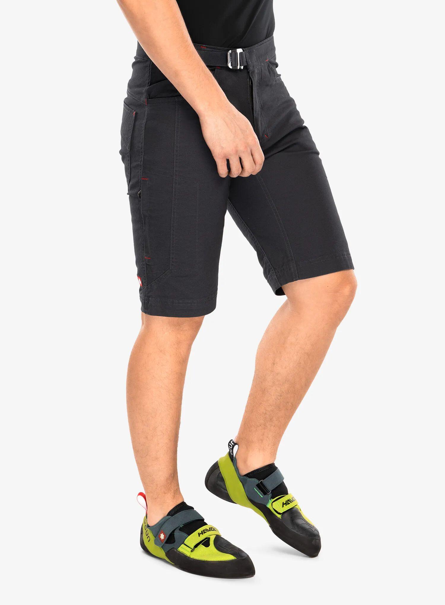 Ocún Honk Homme short technique anthracite 3D élargi 95% coton stretch 5/7