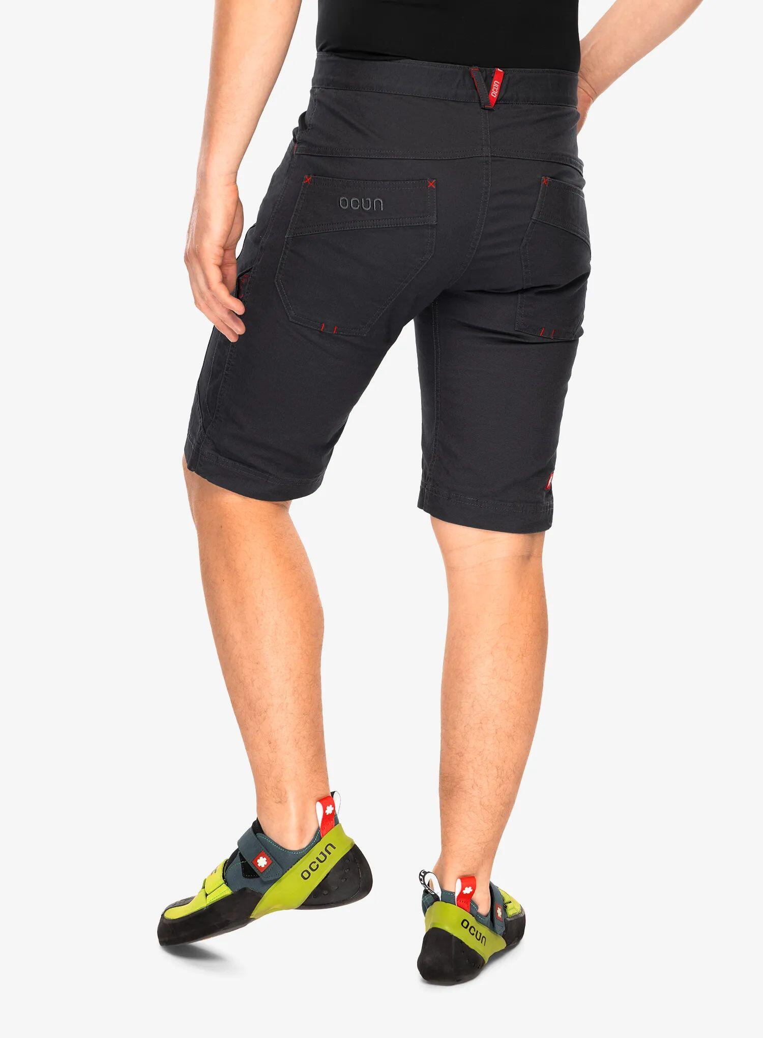 Ocún Honk Homme short technique anthracite 3D élargi 95% coton stretch 2/7