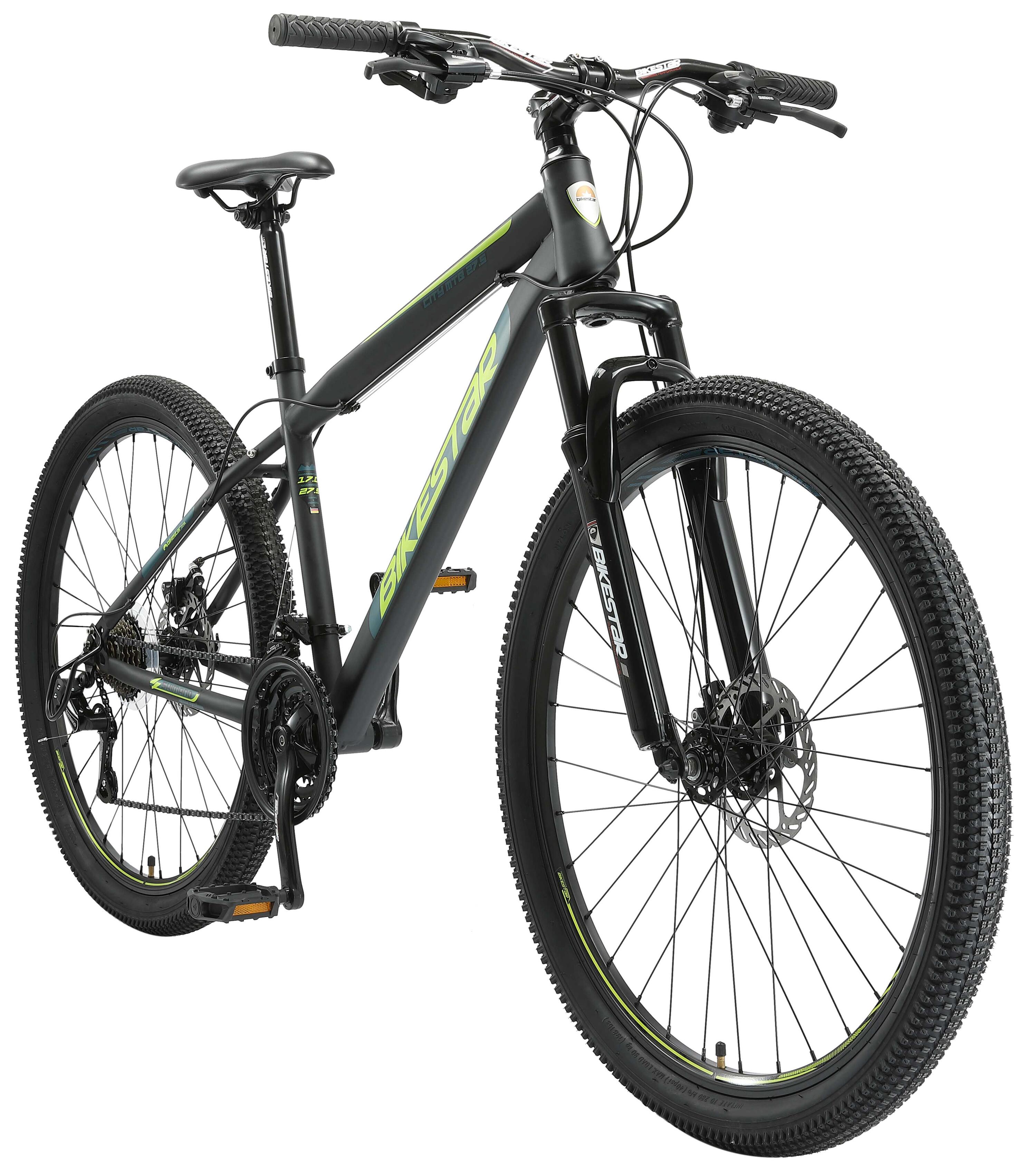 Bikestar Hardtail Staal MTB Medium 27,5 Inch 21 Speed zwart/blauw 2/6
