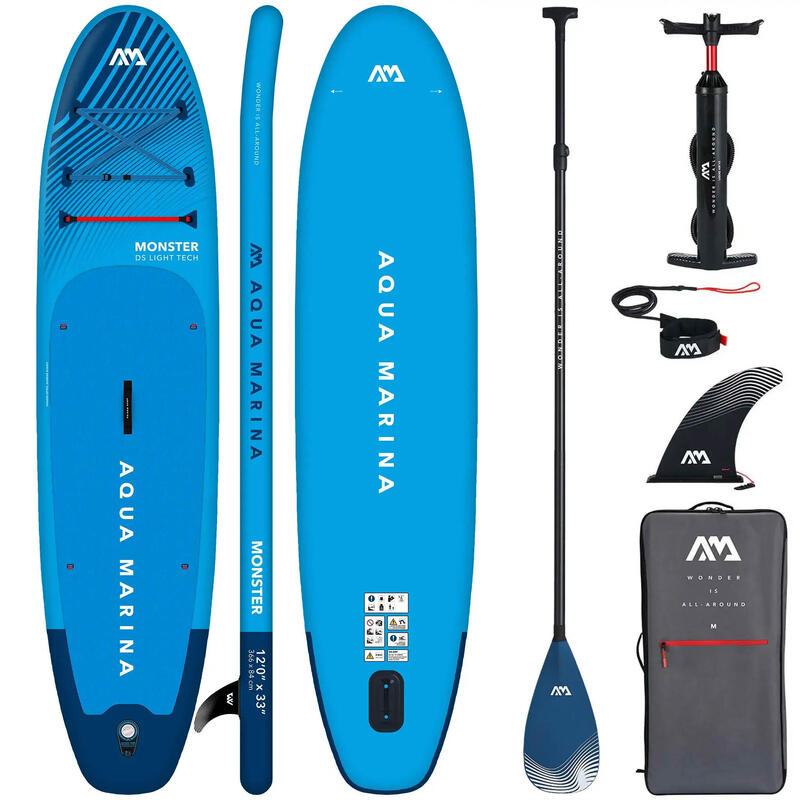Deska SUP Aqua Marina Monster 12'0" Niebieski + WIOSŁO CARBON