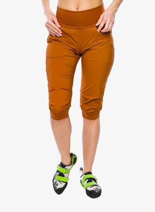Shorts d'escalade Ocún Noya Eco femme coupe capri caramel 55% polyamide recyclé