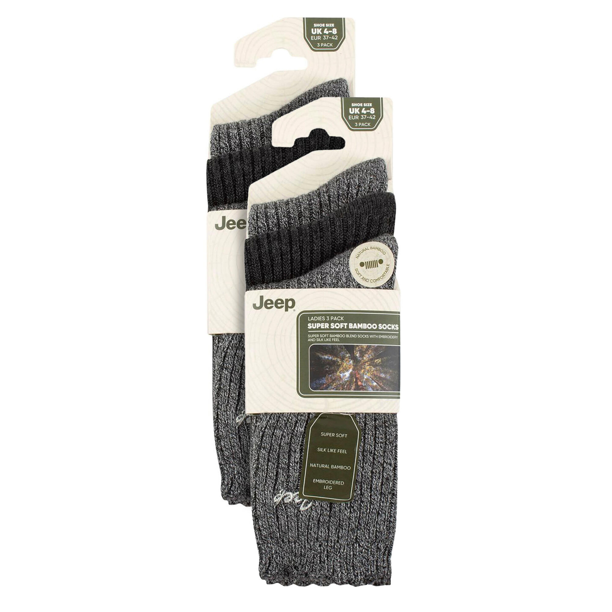 Calze Stivali Donna Jeep - 3 Paia A Righe, Imbottite, Per Cammino E Outdoor - Altezza Mid-calf - Foto 10