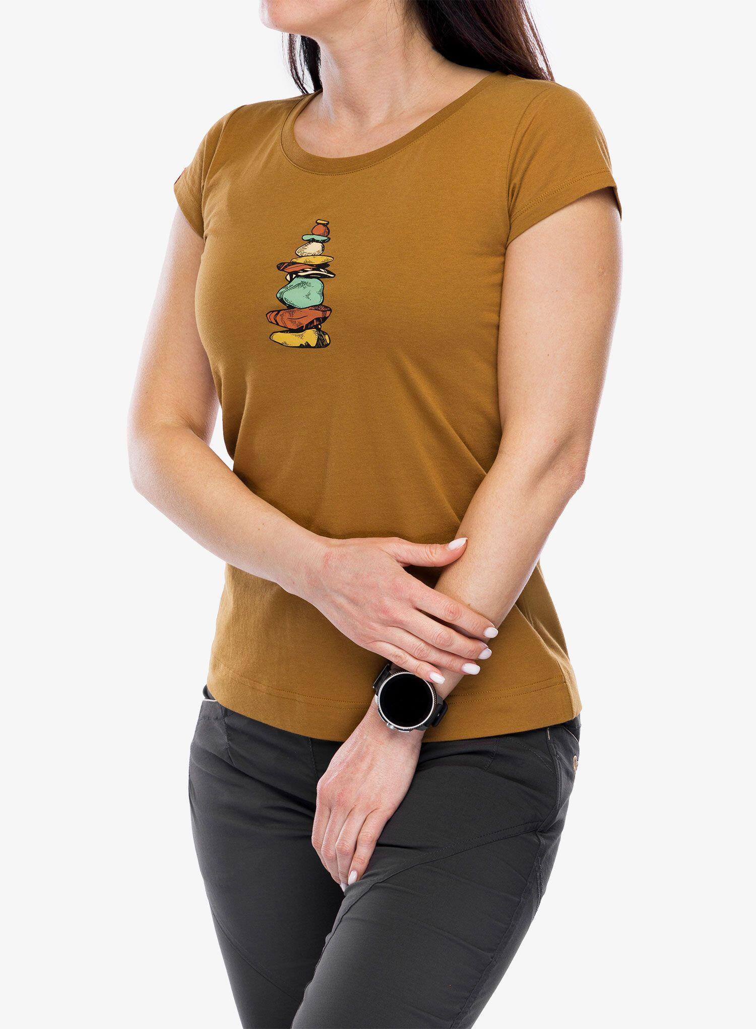 Camiseta mujer Ocun Classic T Women Stoneman 100% algodón Brown Bronze talla L 3/5