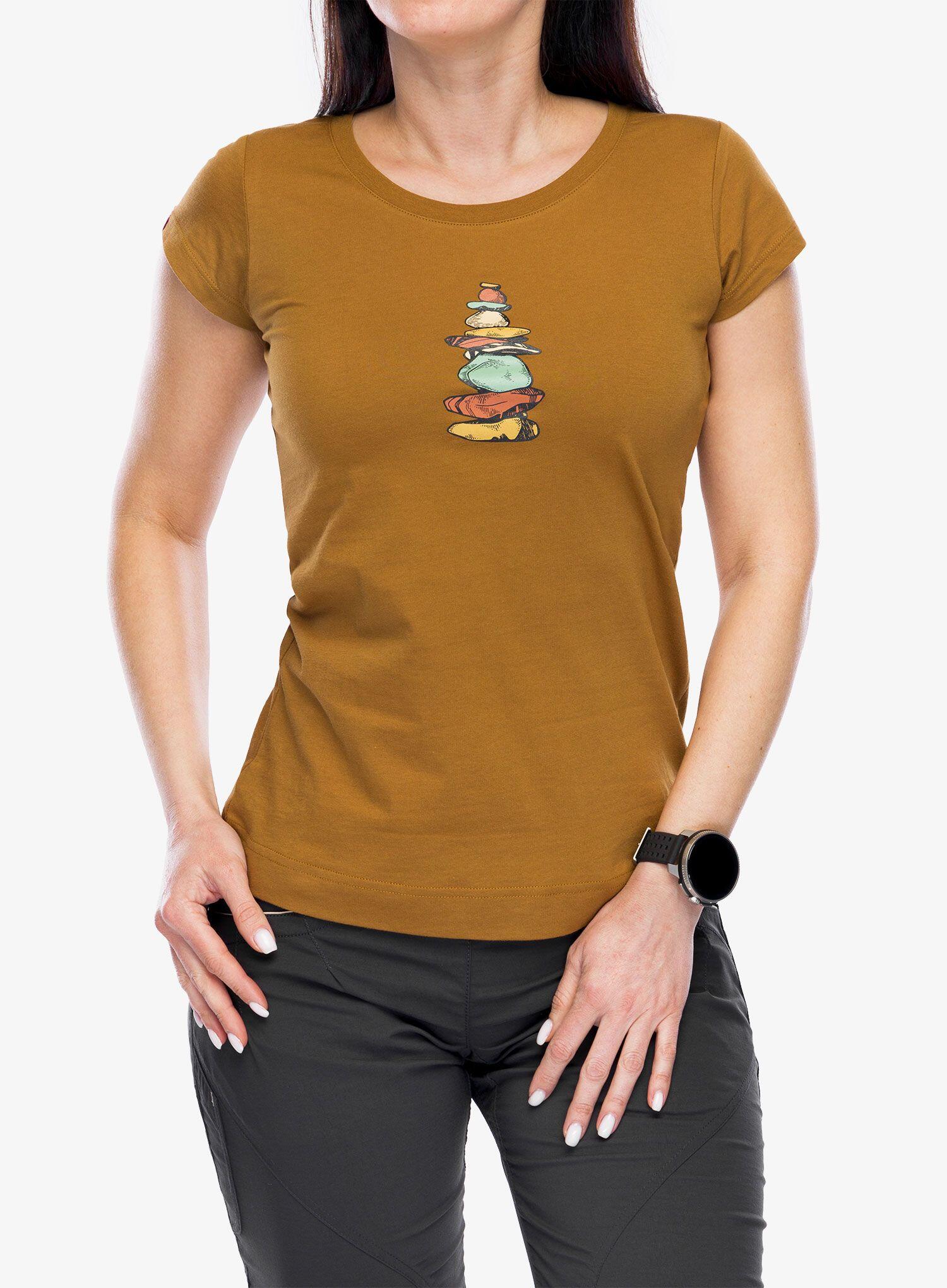 Camiseta mujer Ocun Classic T Women Stoneman 100% algodón Brown Bronze talla L 1/5
