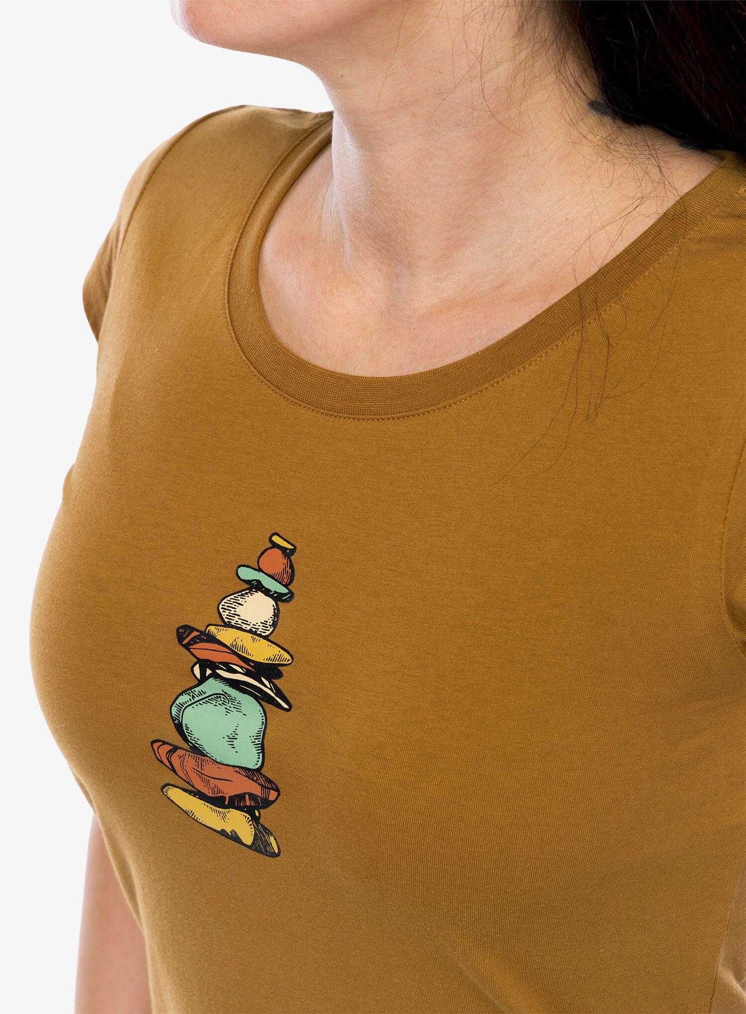 Camiseta mujer Ocun Classic T Women Stoneman 100% algodón Brown Bronze talla L 5/5