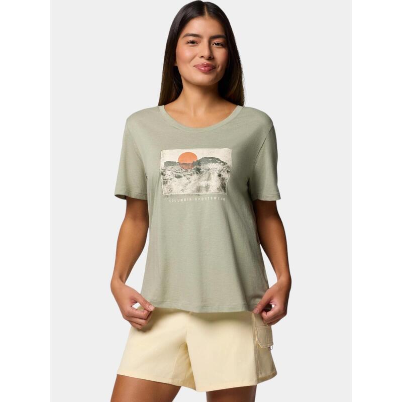 Tricou cu maneci scurte Ruby Springs Graphic Scoop Neck Short Sleeve Shirt femei
