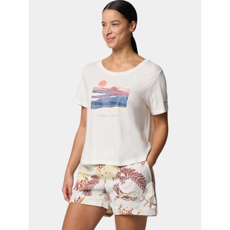 Koszulka bawełniana damska Columbia Ruby Springs Graphic Scoop Neck S/S
