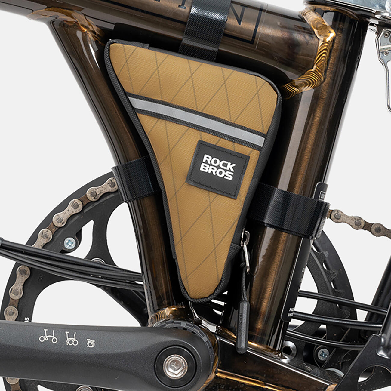 Driehoekige Rockbros fietstas voor het frame 0,3l 2/4