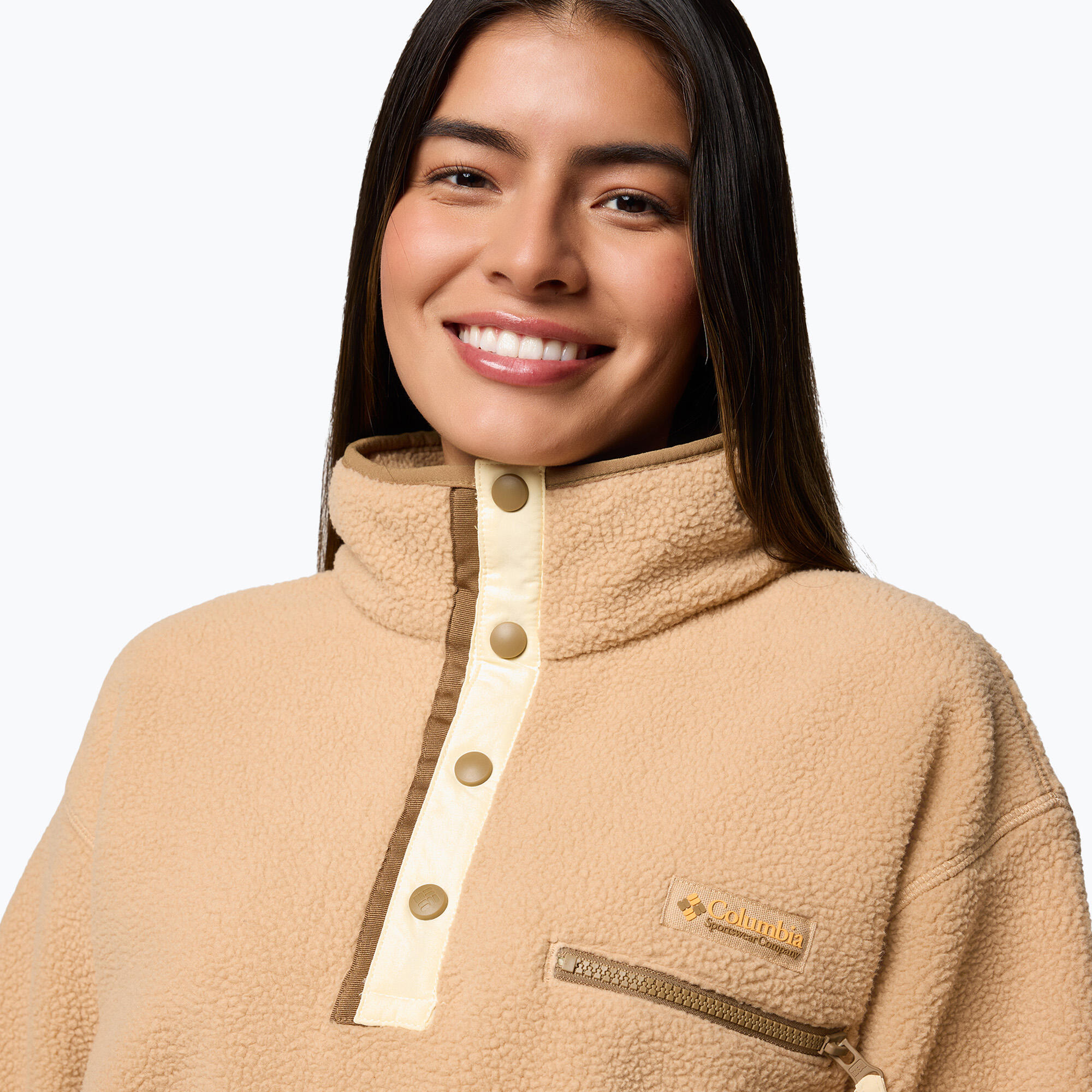 Sweat-shirt court en polaire à demi-pression Columbia Helvetia II pour femme 4/5