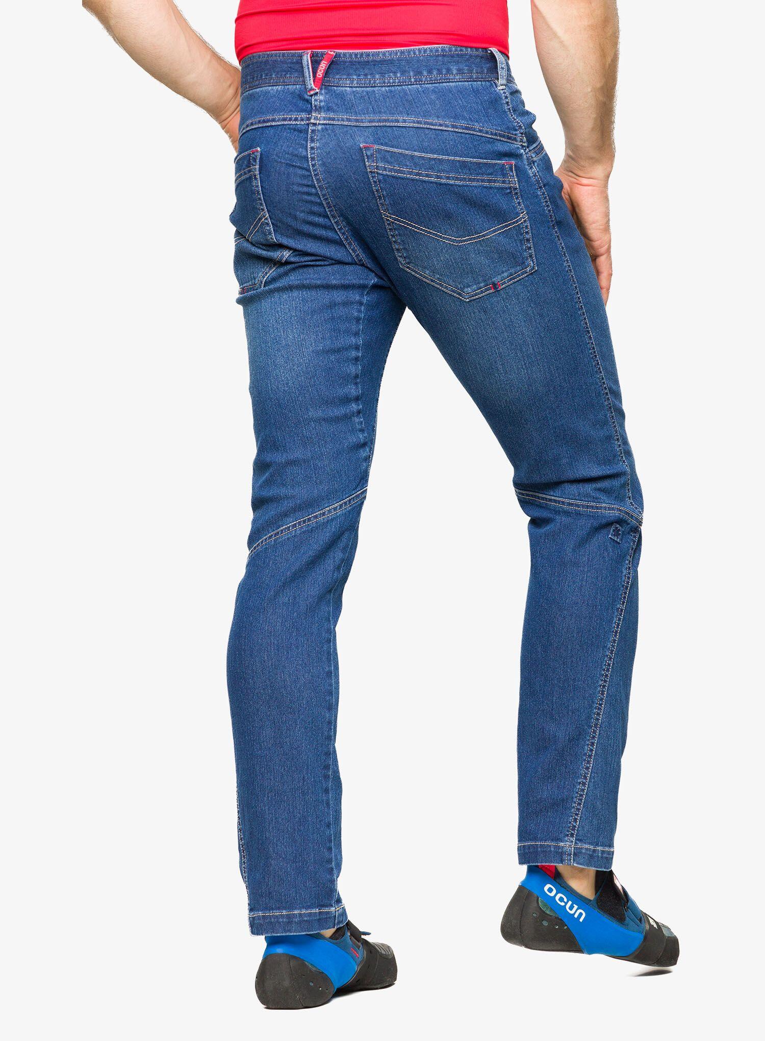 Jeans Ocun Typhoon Slim Fit bleu foncé denim extensible 2‑ways YKK 2/6