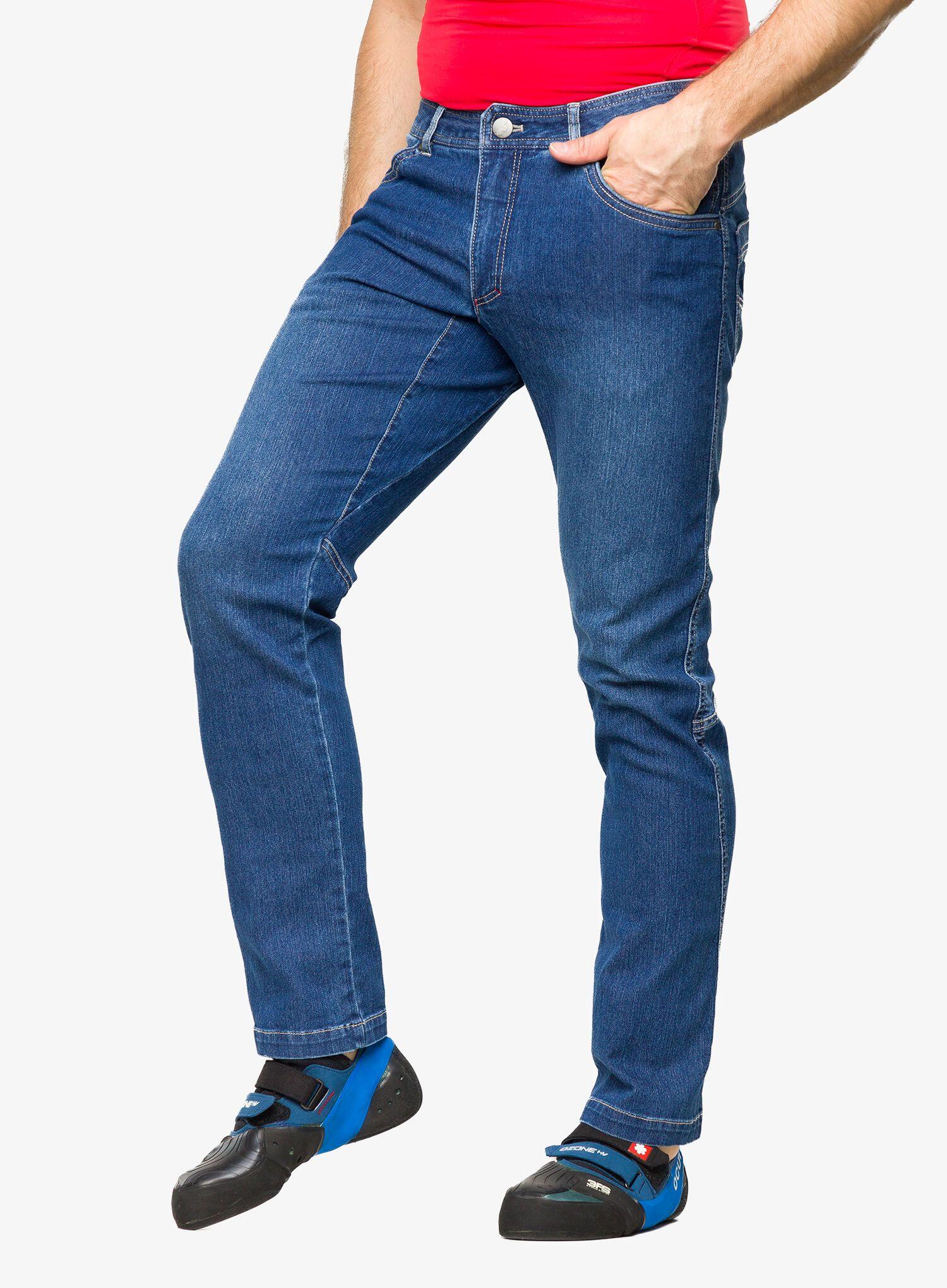 Jeans Ocun Typhoon Slim Fit bleu foncé denim extensible 2‑ways YKK 3/6