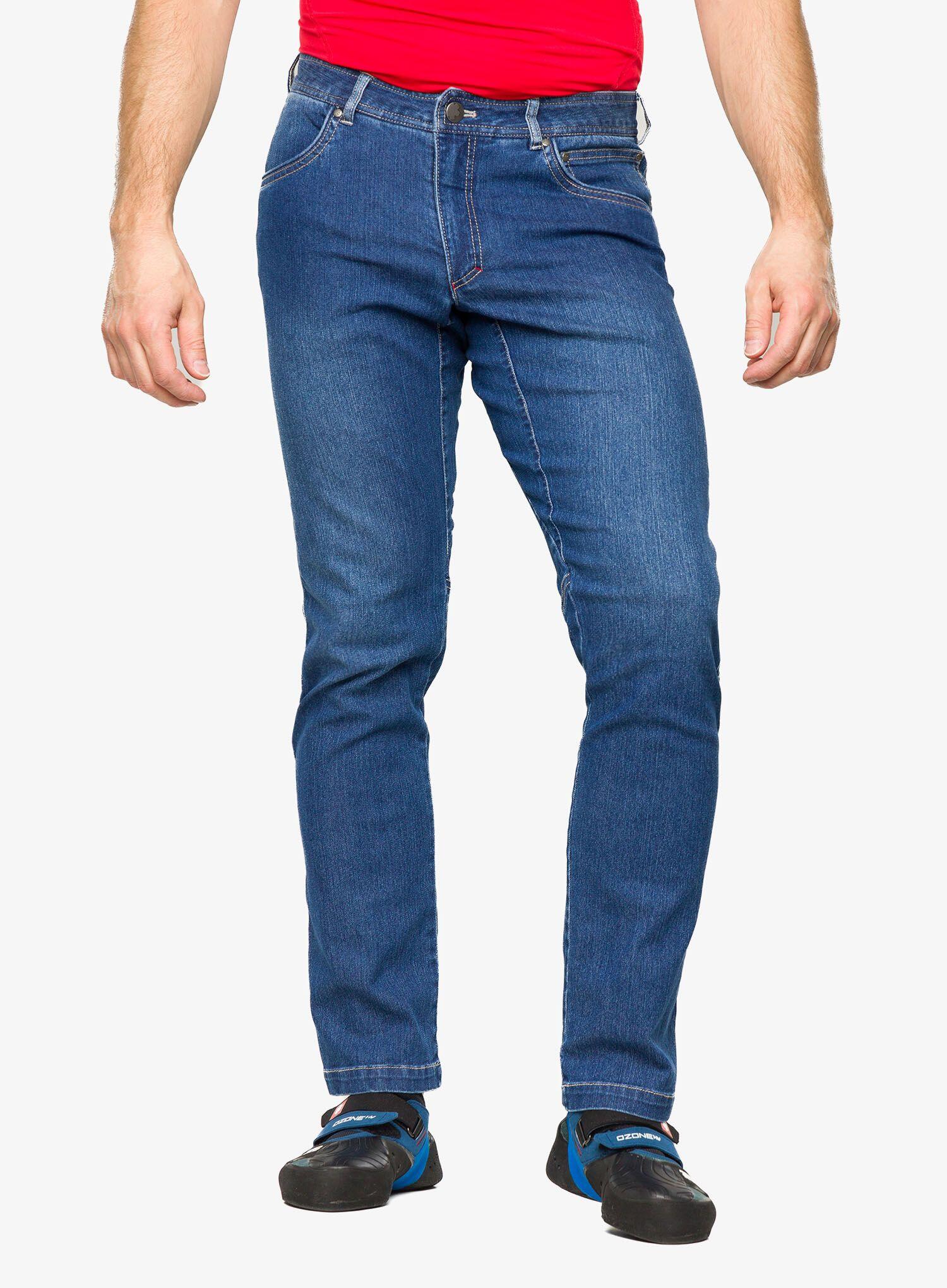 Jeans Ocun Typhoon Slim Fit bleu foncé denim extensible 2‑ways YKK 1/6