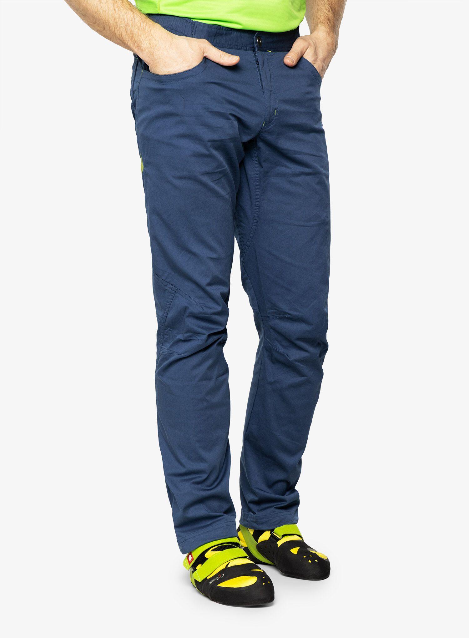 Ocún Drago Kletterhose aus Bio-Baumwolle, 3D-Schnitt, blau 1/7