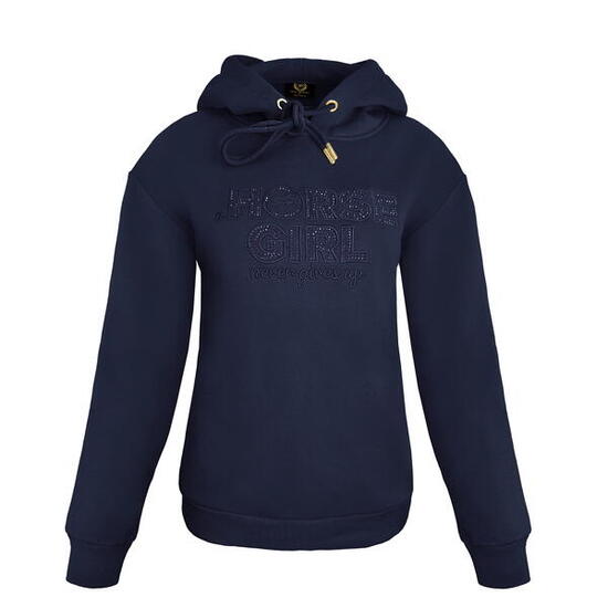 Horse Girl Sweat Équitation Femme Marine M