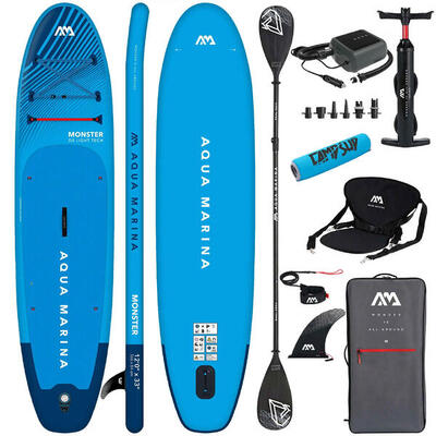 Aufblasbares SUP-Board Aqua Marina Monster 12'0" Blau + SUPER COMBO
