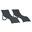 Outsunny Set de 2 Șezlonguri de Grădină Pliabile din Aluminiu Și Texteline