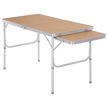 Table pliante - camping - rallonge rabattable, aluminium