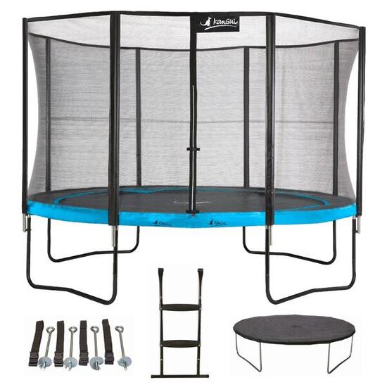 Trampoline Ø360 cm + 3 accessoires - PUNCHI 360 - Garantie 5ans