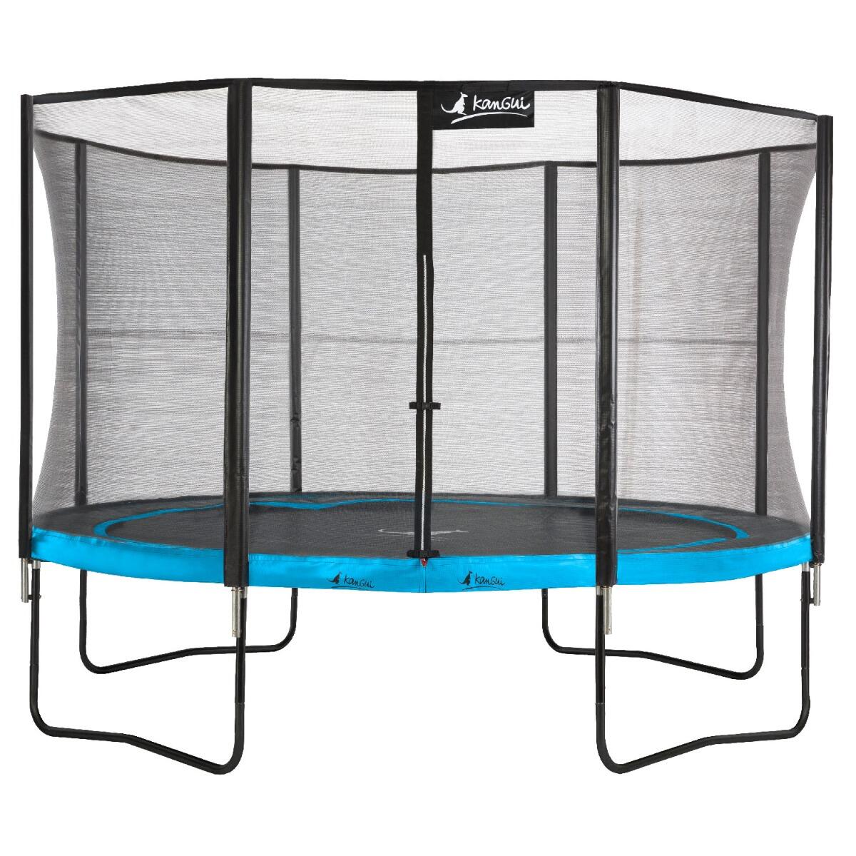 Kangui - Trampoline De Jardin Rond 430 Cm + Filet De Sécurité | Punchi Bleu 430 - Trampoline - Bleu - Decathlon