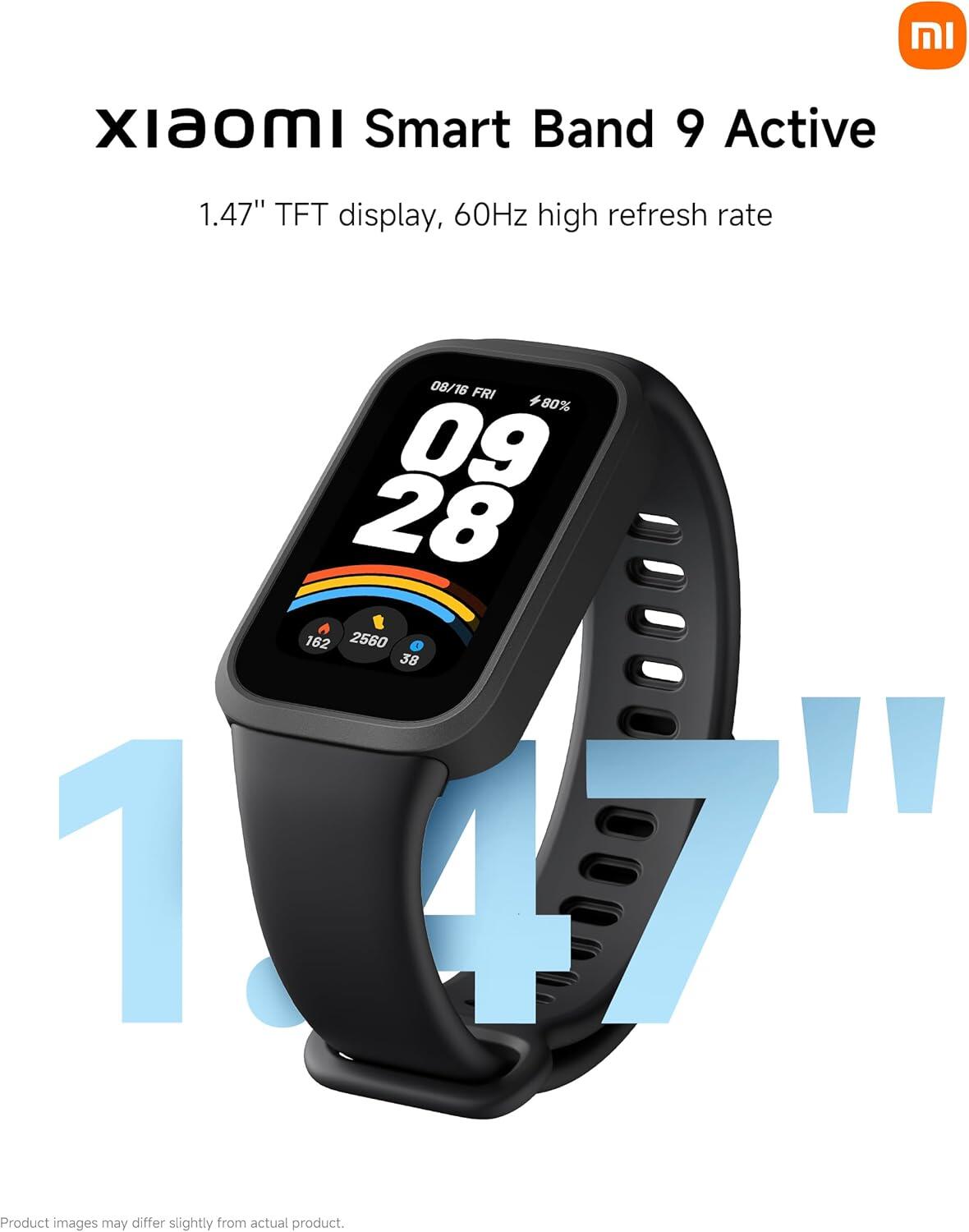 Xiaomi Smart Band 9 Active - Écran TFT 1,47 pouces - Vert Xiaomi Smart Band 9 Active - Écran TFT 1,47 pouces - Vert