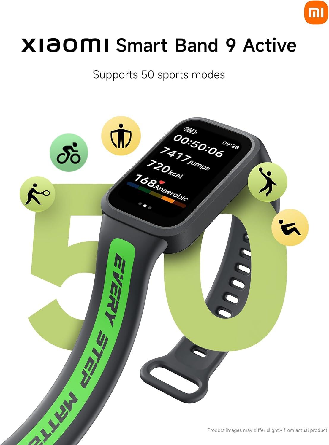 Smart Band 9 Active Xiaomi 1.47" noir, 50 sports, 18 jours 5/7