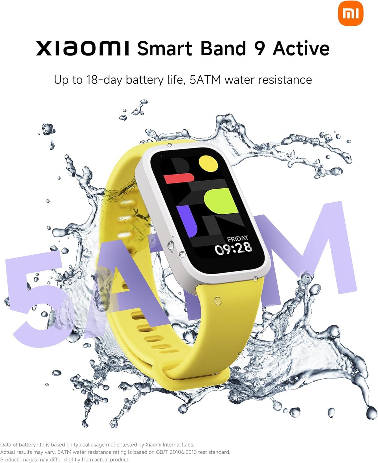 Smart Band 9 Active Xiaomi 1.47" noir, 50 sports, 18 jours 7/7